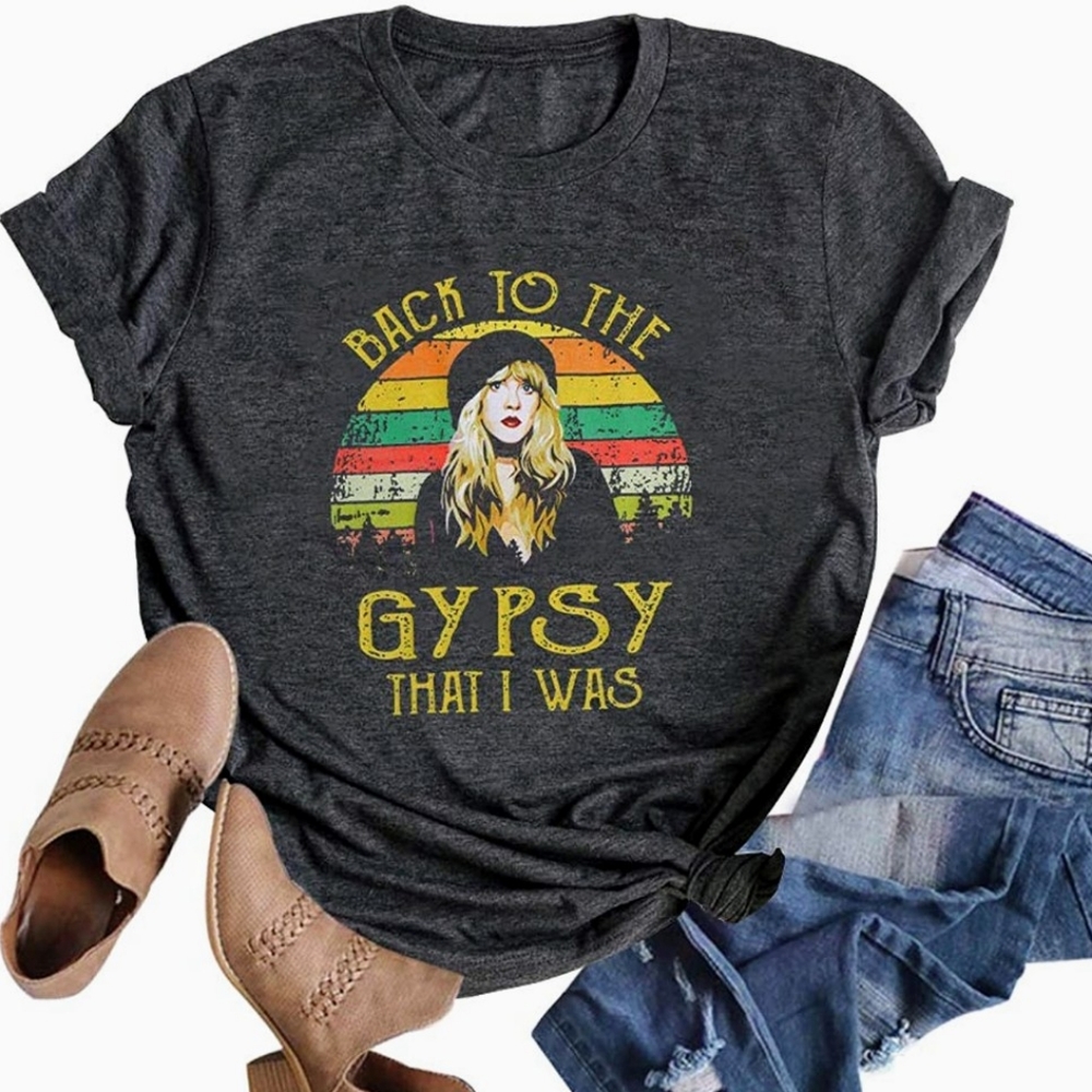 SALE!New Stevie Nicks "Back to the Gypsy That I Was" Graphic T-Shirt Top - Picture 8 of 12